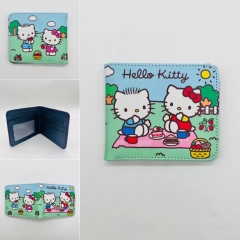 2 Styles Hello Kitty Cartoon Pattern Coin Purse Short Anime Wallet