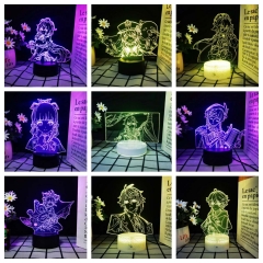 原神小夜灯可充电系列周边二次元3D立牌小夜灯胡桃钟离创意小摆件