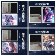 充电款】英雄联盟灯光画周边创意小夜灯阿狸霞装饰发光画生日礼物