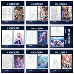 【充电款】原神小草神神里凌华申鹤魈镜子灯光画客厅卧室桌面摆件小夜灯礼品
