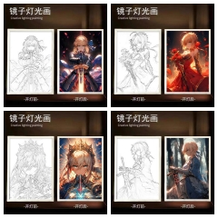 【充电款】厂家直销fate吾王动漫灯光画小夜灯卧室床头电视柜摆件礼物氛围灯