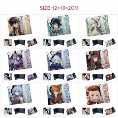 11 Styles Genshin ImpactCartoon Pattern Purse Anime Short Wallet