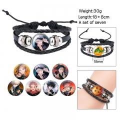 2 Styles (Replaceable Pattern) Jujutsu Kaisen Cartoon Anime Bracelet Wristband