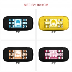 7 Styles Blue Lock Cartoon Pattern Pencil Case Anime Canvas Pencil Bag