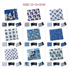 8 Styles Sonic the Hedgehog Cartoon Pattern Purse Anime Short Wallet