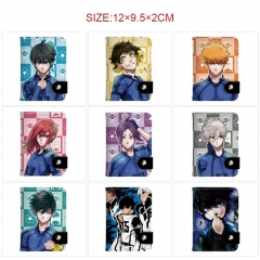 10 Styles Blue Lock Cartoon Pattern Purse Anime Short Wallet