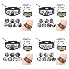 4 Styles (Replaceable Pattern) I am More Ddangerous than You Cartoon Anime Bracelet Wristband