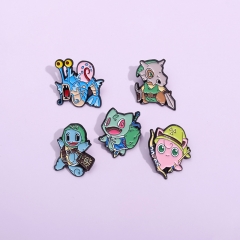 5 Styles Pokemon Cartoon Anime Alloy Pin Brooch
