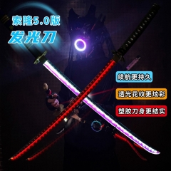 （With Light ) 8 Styles 104CM 5 VER. Led One Piece Anime Wooden Sword Weapon Katana