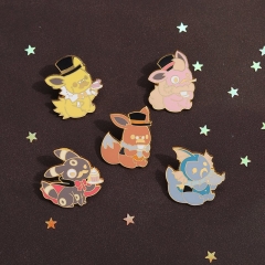 5 Styles Pokemon Cartoon Anime Alloy Pin Brooch
