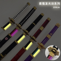 (With Light )8 Styles 104CM One Piece Katana Led Anime Wooden Sword Weapon