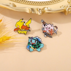 3 Styles Pokemon Cartoon Anime Alloy Pin Brooch