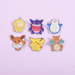 7 Styles Pokemon Cartoon Anime Alloy Pin Brooch