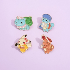 4 Styles Pokemon Cartoon Anime Alloy Pin Brooch
