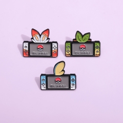 3 Styles Pokemon Cartoon Anime Alloy Pin Brooch