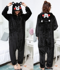 Kumamon Cartoon Cosplay New Kawaii Pyjamas Warm Winter Anime Flannel Pajamas