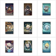 16 Styles Genshin Impact Cartoon Acrylic Anime Card