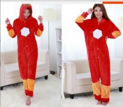 Iron Man Cartoon Cosplay New Kawaii Pyjamas Warm Winter Anime Flannel Pajamas
