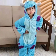 Monsters University Moon Cartoon Cosplay New Kawaii Pyjamas Warm Winter Anime Flannel Pajamas