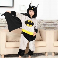 Batman Cartoon Cosplay New Kawaii Pyjamas Warm Winter Anime Flannel Pajamas