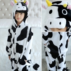 Cow Cartoon Cosplay New Kawaii Pyjamas Warm Winter Anime Flannel Pajamas