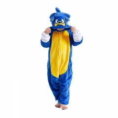 Sonic the Hedgehog Cartoon Cosplay New Kawaii Pyjamas Warm Winter Anime Flannel Pajamas