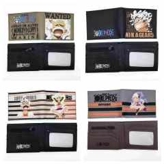 8 Styles One Piece Cartoon Coin Purse Short PVC Anime Wallet