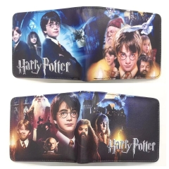 2 Styles Harry Potter Short Folding Purse PU Anime Wallet
