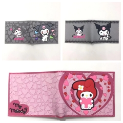 3 Styles Sanrio Short Folding Purse PVC Anime Wallet