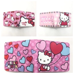 3 Styles Hello Kitty Short Folding Purse PU Anime Wallet