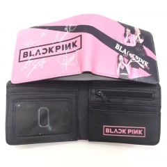K-POP BLACKPINK Short Folding Purse PU Anime Wallet