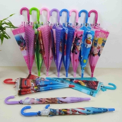 14 Styles Frozen Doraemon Spider-Man Princess Mickey Mouse Anime Transparent Umbrella