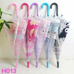6 Styles Sanrio Kuromi My Melody StellaLou Cartoon Pattern Anime Transparent Umbrella