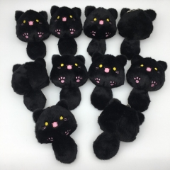 10PCS/SET 14CM Black Cat Cute Anime Plush Toy Pendant