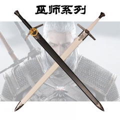 121cm巫师3狂猎白狼钢剑利维亚杰洛特西洋剑cos游戏道具未开刃