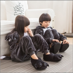 Wolf Cartoon Cosplay New Kawaii Pyjamas Warm Winter Anime Flannel Pajamas