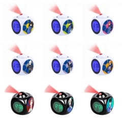 15 Styles Blue Lock Cartoon LCD Anime White/Black Projection Alarm Clock (with Light)