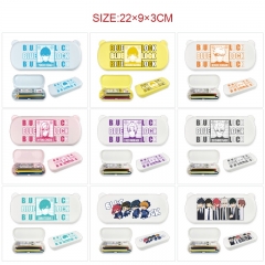 9 Styles Blue Lock Cartoon Pattern Pencil Case Anime PP Pencil Box