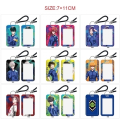 11 Styles Blue Lock Cartoon Pattern Anime Card Holder Bag Keychain
