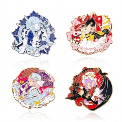 4 Styles Touhou Project Cartoon Anime Alloy Pin Brooch