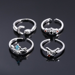 4 Styles Bungo Stray Dogs Cartoon Anime Alloy Ring