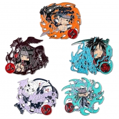 5 Styles Naruto Cartoon Anime Alloy Pin Brooch