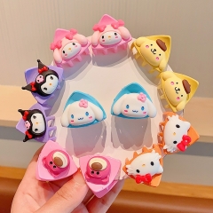 6 Styles Sanrio Kuromi Cinnamoroll My Melody Cartoon Anime Hair Clip