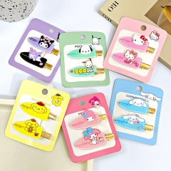 6 Styles Sanrio Kuromi Cinnamoroll My Melody Cartoon Anime Hair Clip HairPin