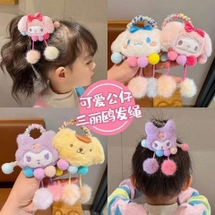 5 Styles Sanrio Kuromi Cinnamoroll My Melody Cartoon Anime Hair Ring Head Rope