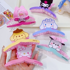 6 Styles Sanrio Kuromi Cinnamoroll My Melody Cartoon Anime Hair Clip