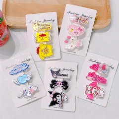 46 Styles Sanrio Kuromi Cinnamoroll Cosplay Anime Hair Clip HairPin