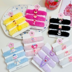 7 Styles Sanrio Kuromi Cinnamoroll My Melody Cartoon Anime Hair Ring Head Rope