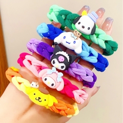5 Styles Sanrio Kuromi Cinnamoroll My Melody Cartoon Anime Hair Ring Head Rope