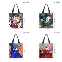 33x38CM 5 Styles Laid-Back Camp Shopping Bag Canvas Anime Handbag